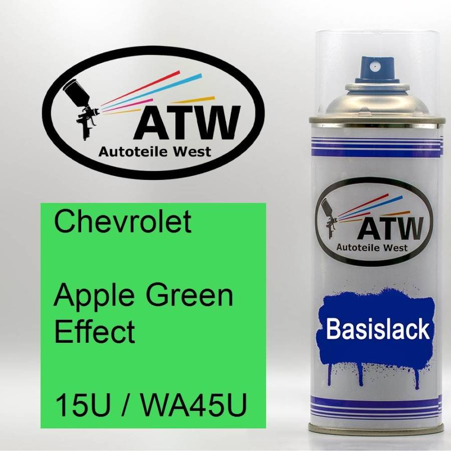 Chevrolet, Apple Green Effect, 15U / WA45U: 400ml Sprühdose, von ATW Autoteile West.